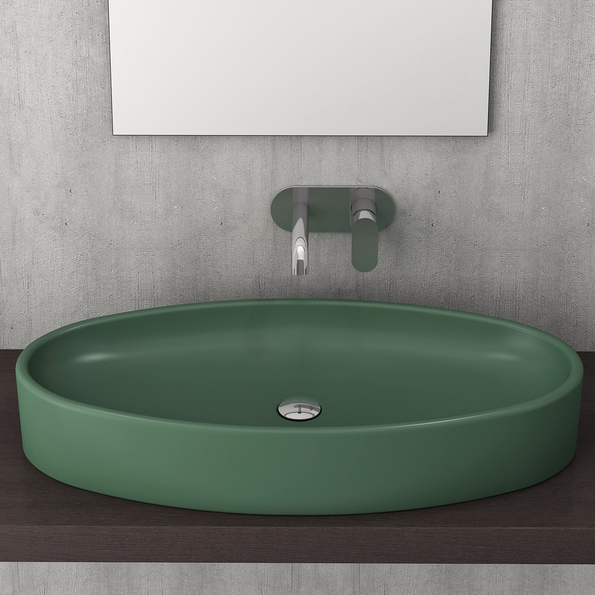 Vessel Mat Yeşil Lavabo