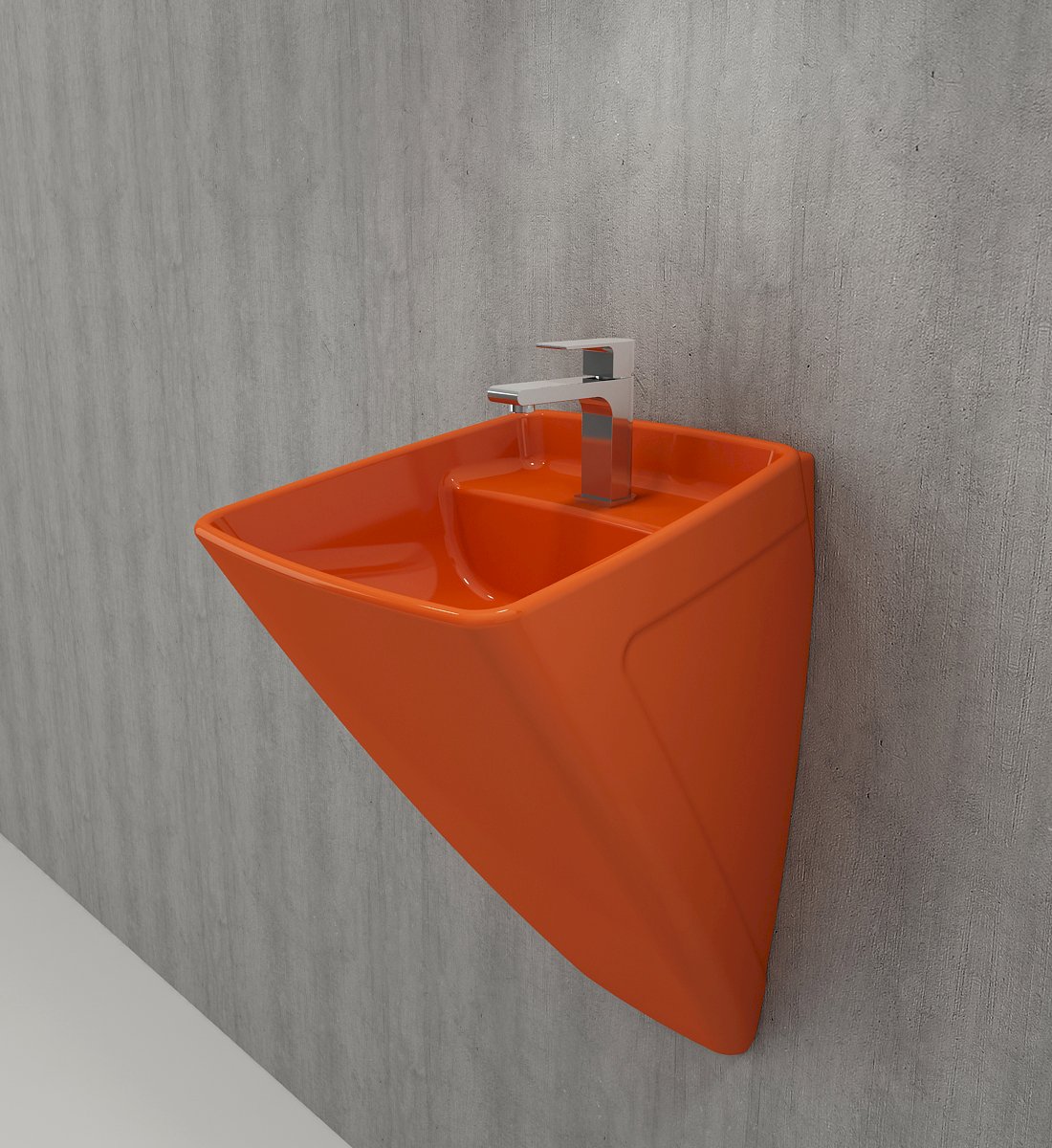 Firenze Monoblok Parlak Turuncu Lavabo
